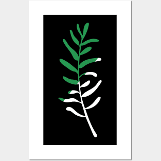 Modern abstract olive tree branch illustration Posters and Art